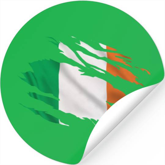 Ireland Ripped Flag Stickers