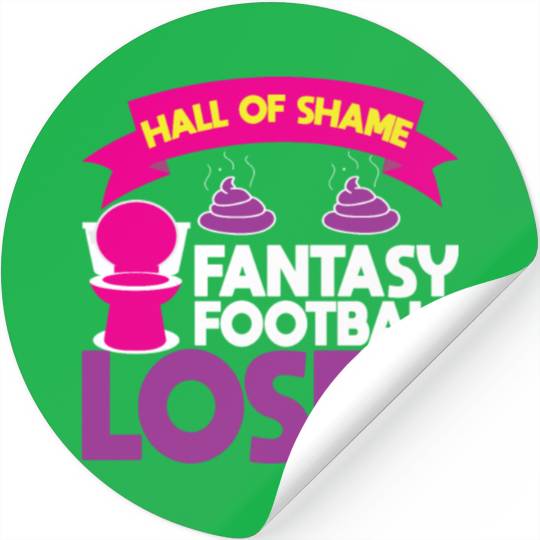 Fantasy Football Loser Poop Funny Stickers