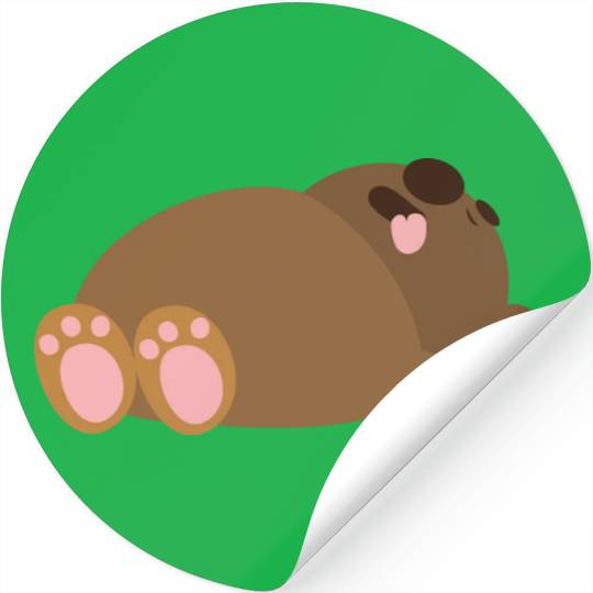Passed out teddy bear Stickers