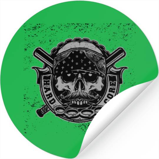 Gangster skull with brass knuckle Stickers