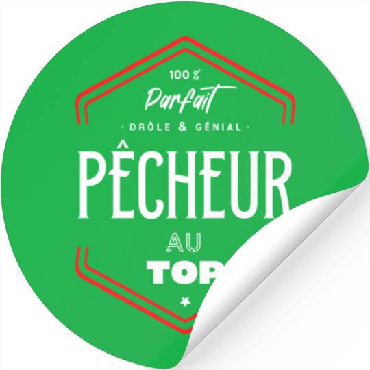 Pêcheur parfait et au top Stickers