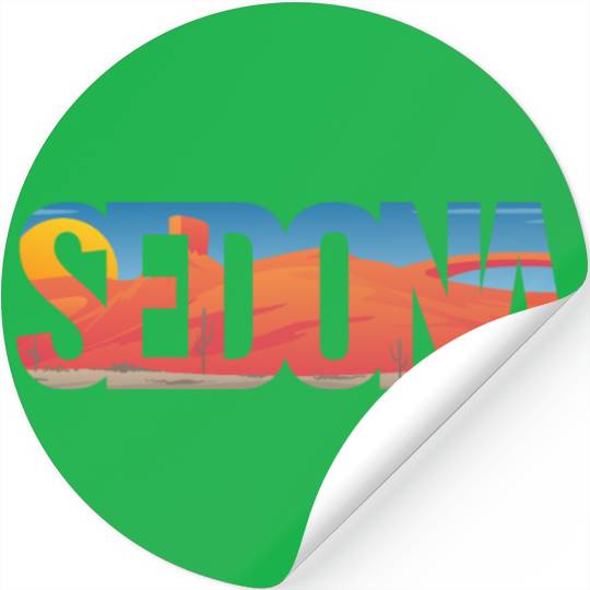 Sedona Arizonna Scenic Typography Stickers
