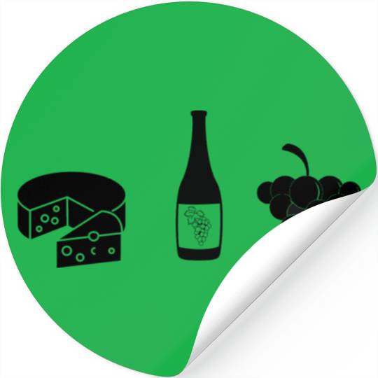 Cheese Wine Grape Stickers