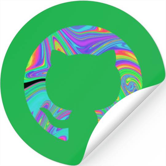 Psychedelic Github Stickers
