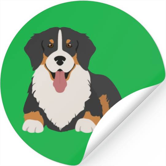 Bernese Mountain Dog Face Stickers