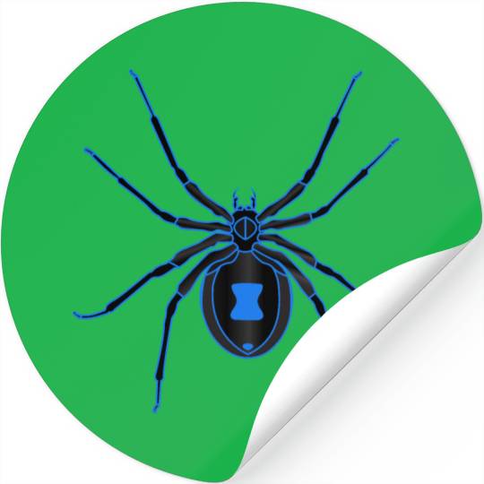 Black Widow Blue Design Stickers