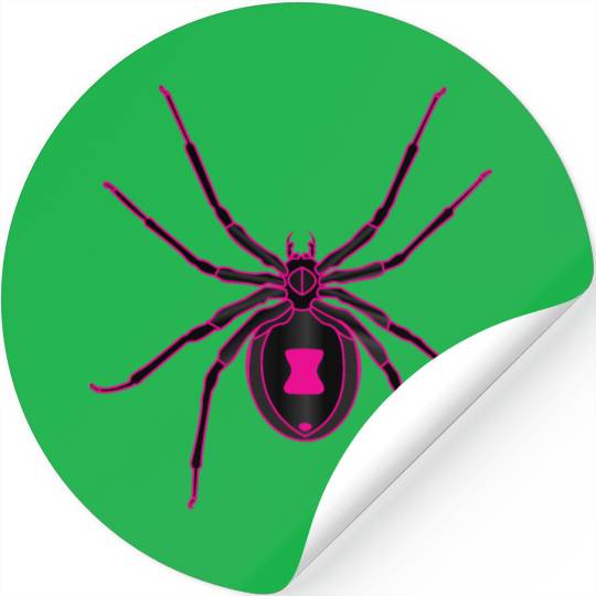 Black Widow Pink Design Stickers