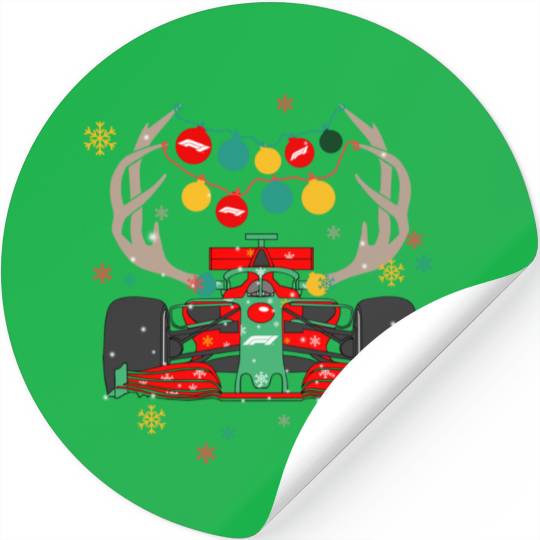 Formula Racing Christmas Lights Stickers