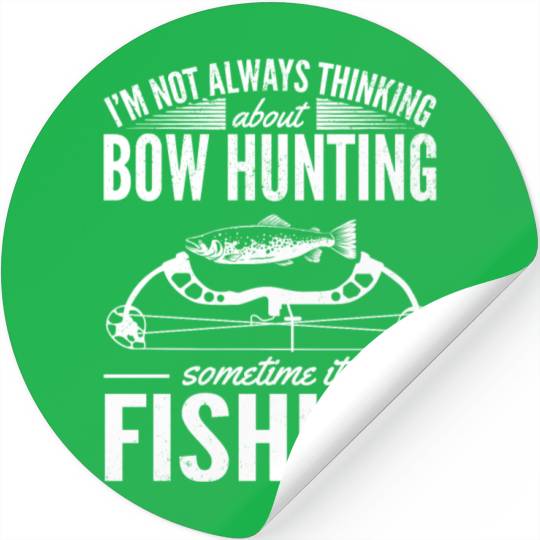 Trout Angler Bow & Arrow Hunter Deer Hunting Stickers