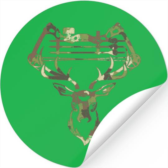Bow & arrow deer hunter bow hunting deer hunting Stickers