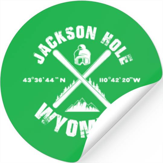 Jackson Hole Wyoming, Skiing Stickers