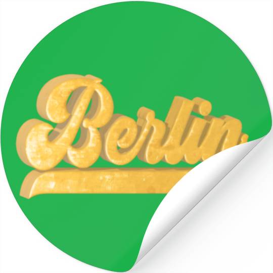 Golden Berlin Bling Bling Logo Stickers