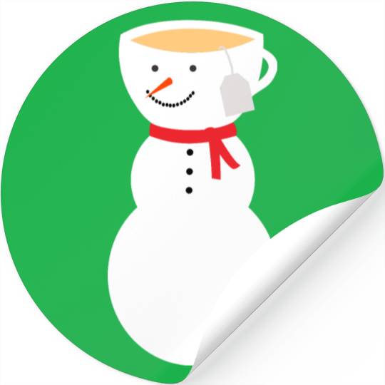 Fros-TEA the Snowman Let It Snow frosty tea Stickers