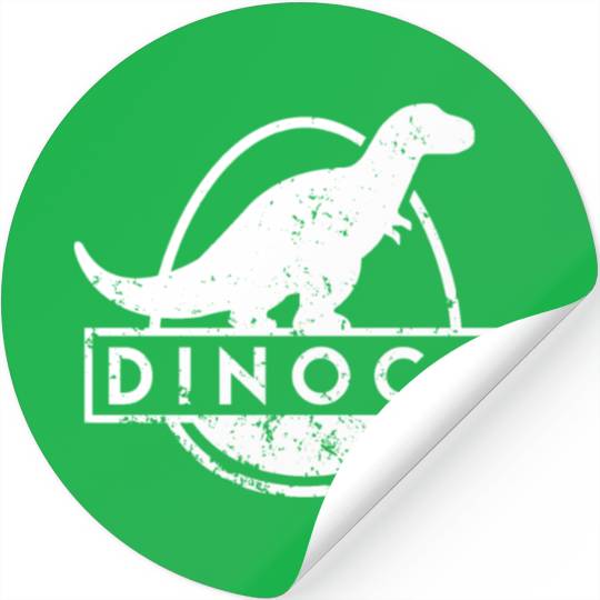 Dinoco White Distressed Stickers