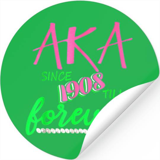 AKA Sorority Alpha Kappa Pink And Green Twenty Pea Stickers