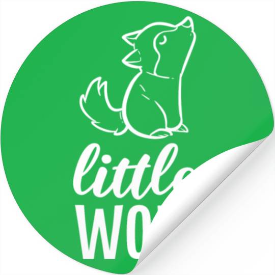 Little wolf Cute and Short Gift Stickers