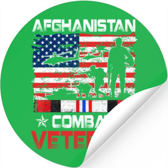 Afghanistan Combat Veteran US Veteran Military Stickers