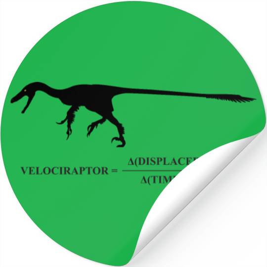 Velociraptor Science Joke Stickers