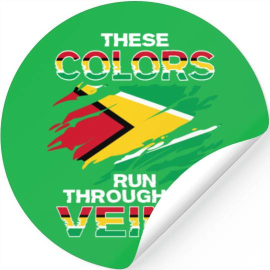 Guyana Flag Design for proud guyanese Stickers