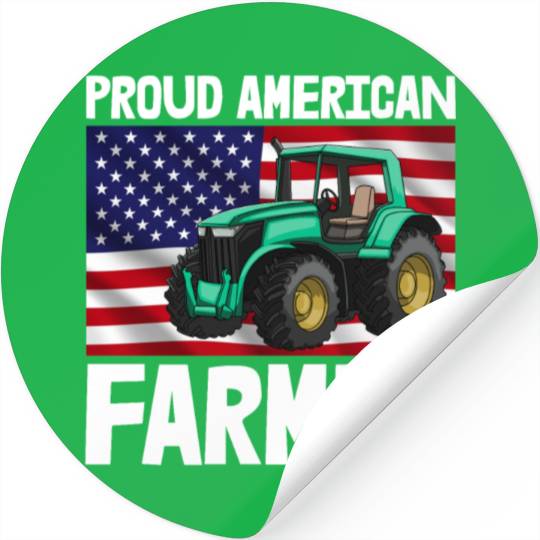 Proud American Farmer Tractor Stickers