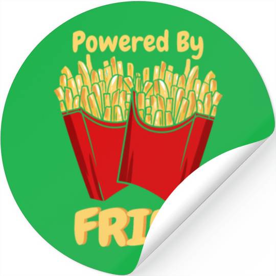 French Fries: Powered With Fries Stickers