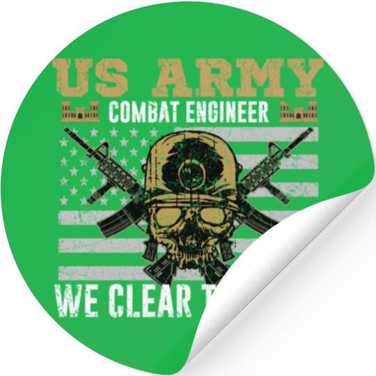 Vintage US Army Combat Engineer 12B Military Pride Stickers
