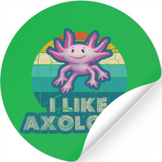 l Like Axolotls - Cute Axolotl Lover Stickers