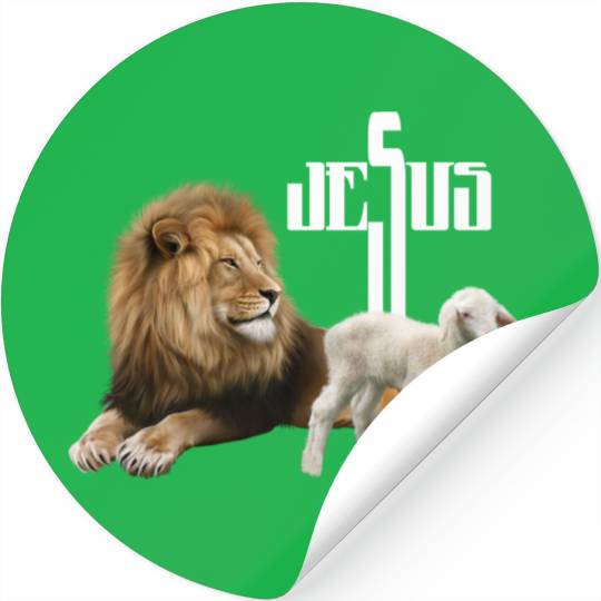 Jesus is Lion and Lamb Stickers
