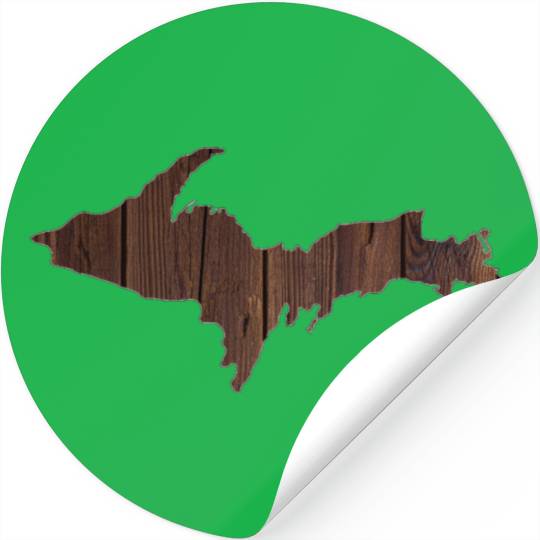 Upper Peninsula Wood Yooper 906 Stickers
