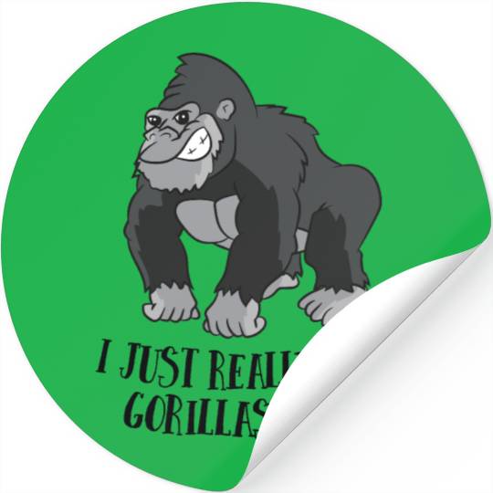Funny Gorilla I Just Really Love Gorillas Stickers