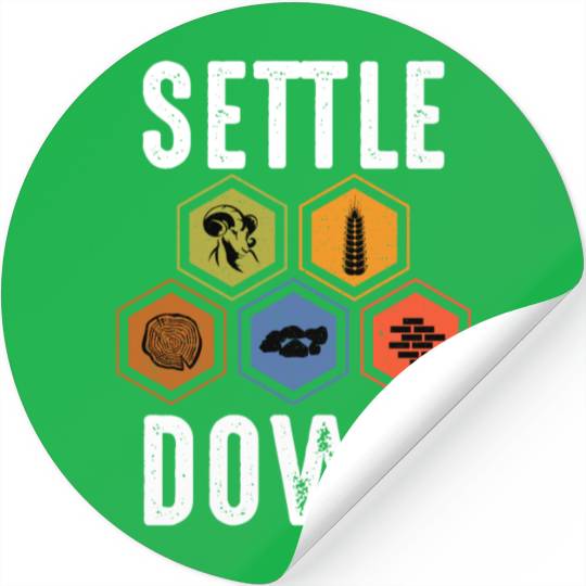 Settle Down Board Game Night Settle Trade Build Stickers