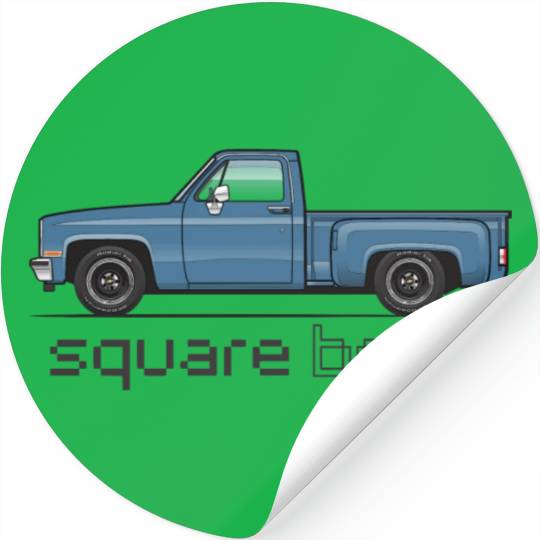 Square Body Blue Stickers