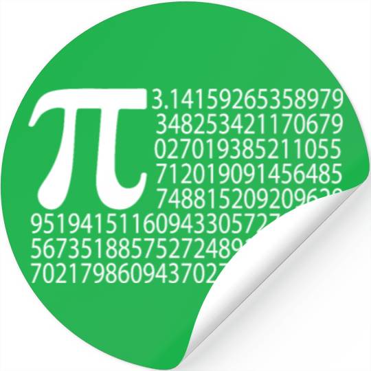 Pi Day Symbol 3.14 Pi Number Math Science Lover Stickers