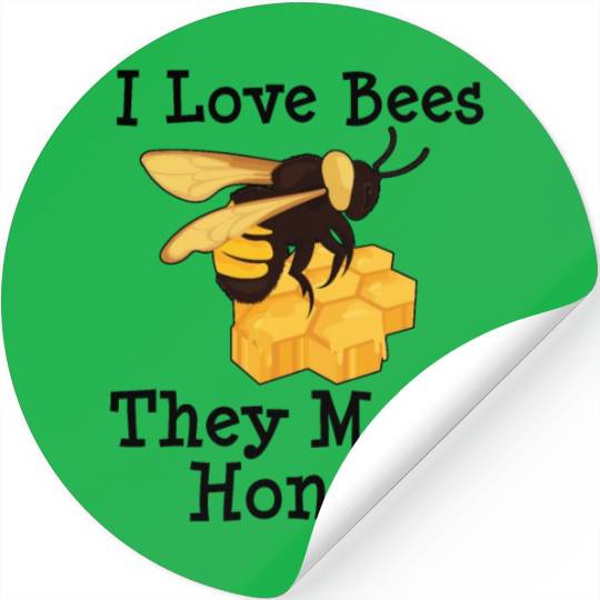 I Love Bees Honey Bee Beekeeping Beekeeper Stickers