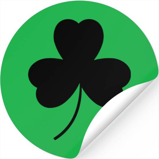 Black Shamrock Stickers