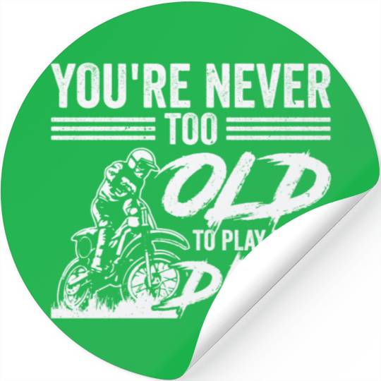 Bikers Not Too Old Off-roading Dirt Bike Stickers