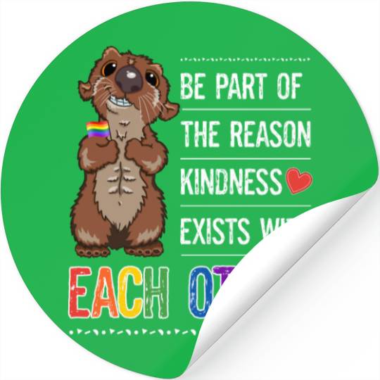 Orlando Red Stickers Gay Pride Kindness Gay Otter