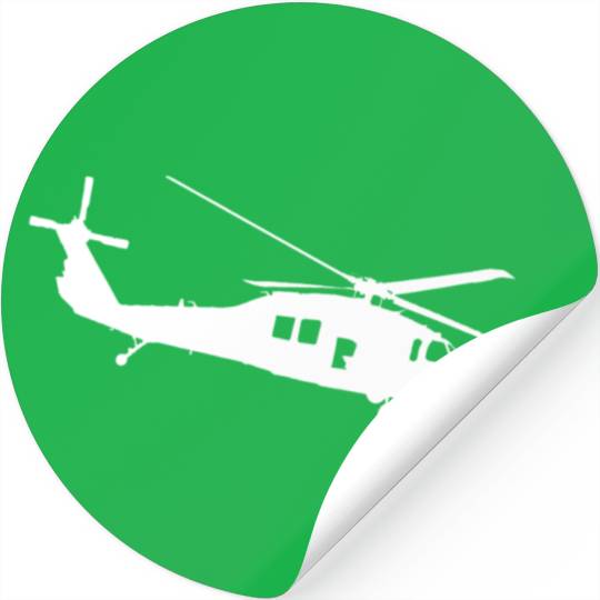 UH-60 Black Hawk Helicopter Silhouette Stickers