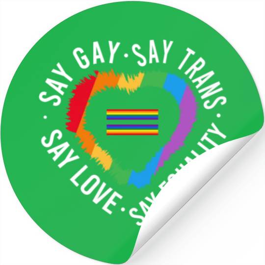LGBT Transgender Pride Flag Gift Say Gay Say Trans Stickers