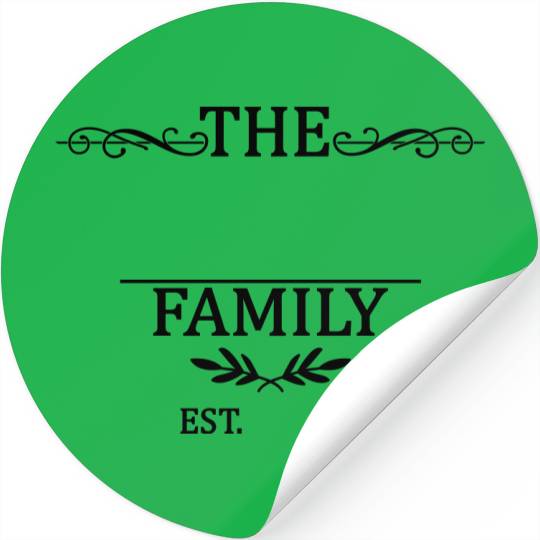 Family, Family Reunion, Monogram sign est year Stickers