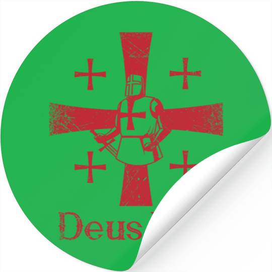 Deus Vult God Wants It Latin Templar Knight Stickers