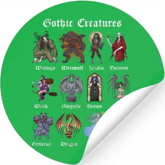 Cryptid Mythical Creatures Stickers