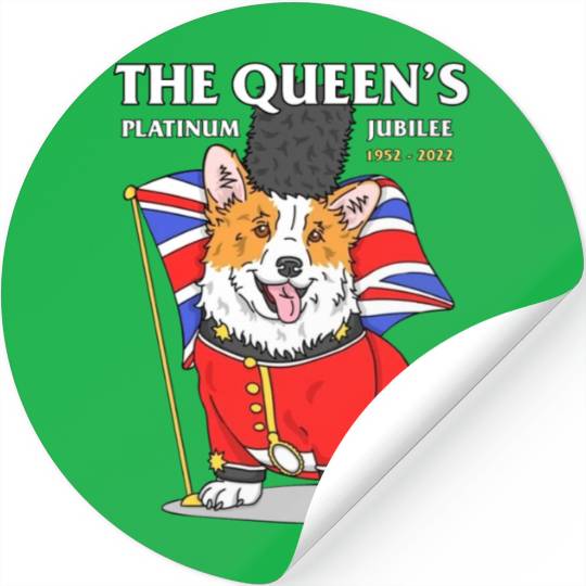 The Queen Platinum Jubilee 2022 Corgi Stickers