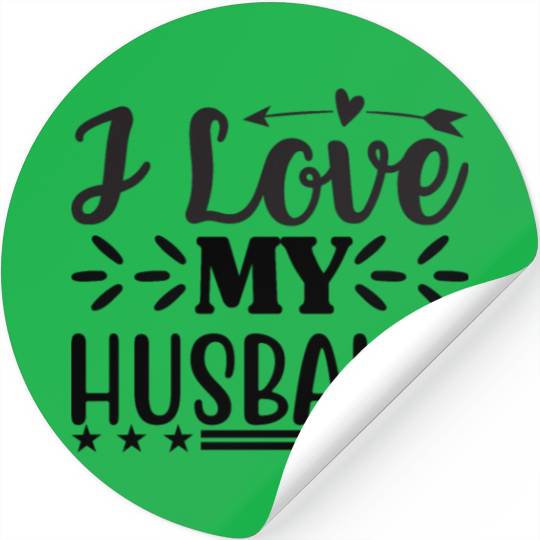 I Love My Husband Stickers