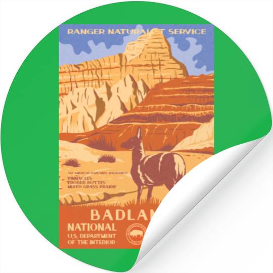 Badlands National Park WPA Stickers