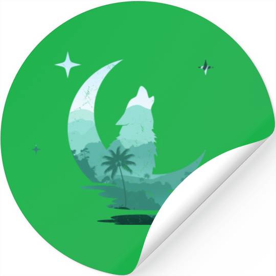 Howling Wolf Nature Lover Stickers