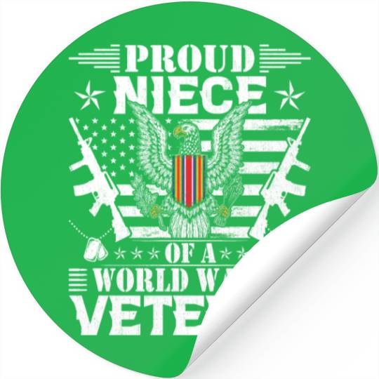 Proud Niece of a World War Il Veteran Stickers