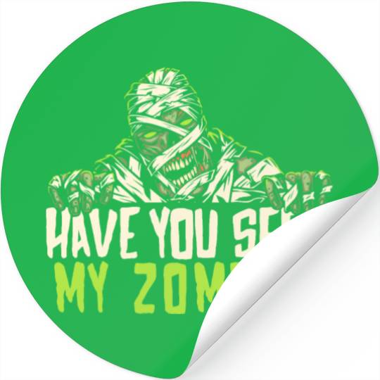 Have You Seen My Zombie Halloween Trick Or Treat Stickers