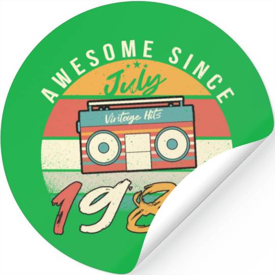 Building Year 1986 In July Stickers