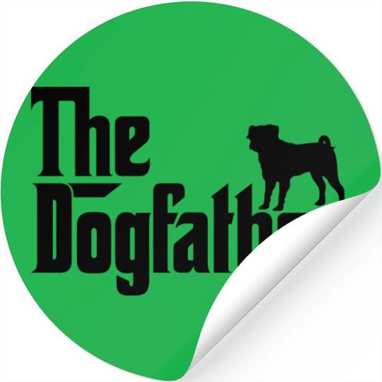 The Pug Dog Dogfather Pet Lover Godfather Style Stickers